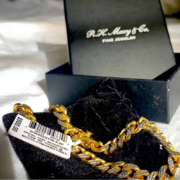 🤩 Macy's Co 18k gold Cuban cut